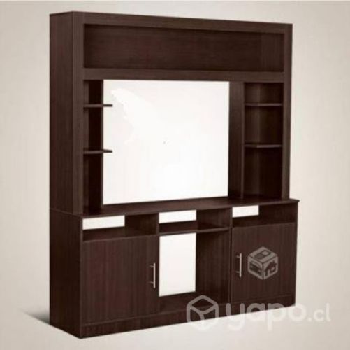 Rack televisor con vitrina