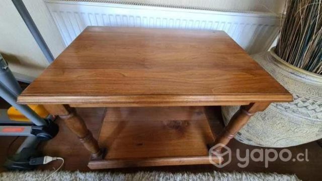 Mesa madera raulí con base con ruedas