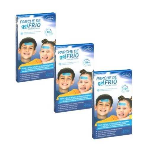 12 unidades Parche Gel Frío Infantil para fiebre