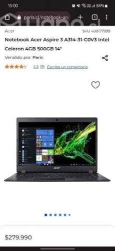 notebook acer a314-31-c0v3