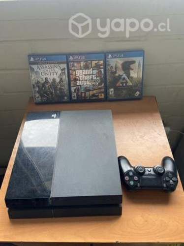 Play station 4 + 3 juegos