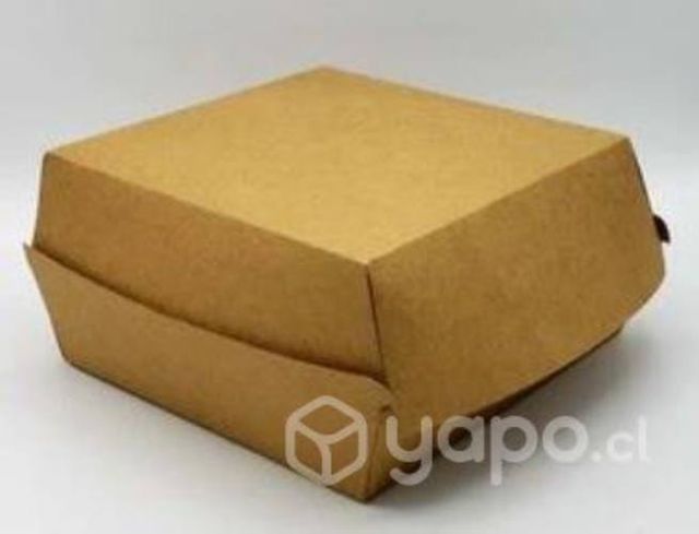 Porta hamburguesa kraft xl - caja 300 un