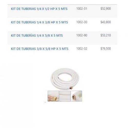 Kit de tuberías, aislación y tuerca flare 5 mts