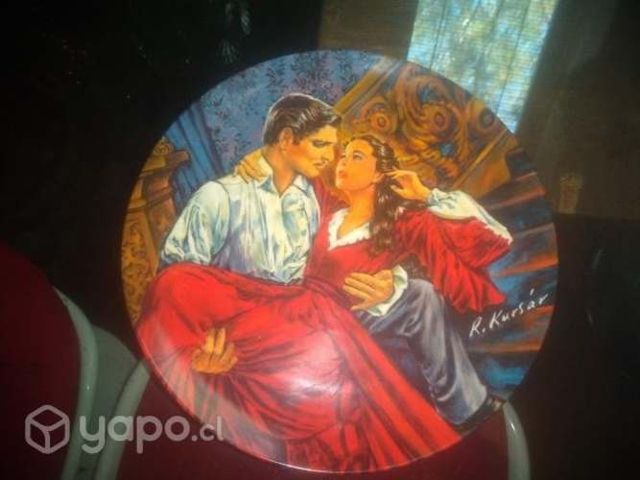 Antiguo Plato pared lo que el viento se llevo