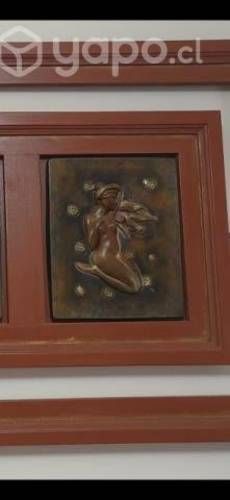 Cuadro de madera y ziña