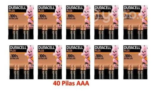 Pila AA y AAA X40 Unidades Alcalina Duracell 100%