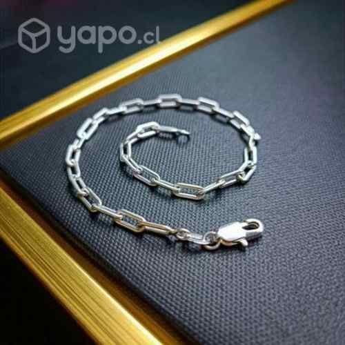 Pulsera Eslabón Clásico Plata Italiana
