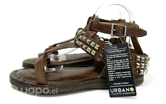 Chala Plana De Cuero Marca Urbano N*36 Café