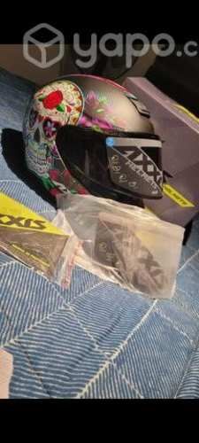 Casco axxis calavera