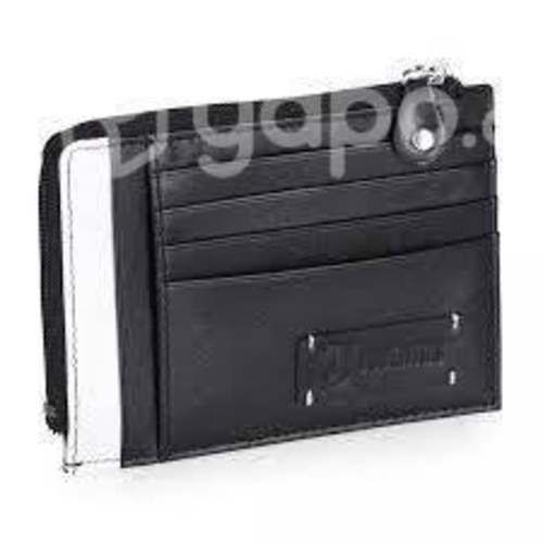 Juventus Billetera Cuero Blanca y Negra C/ Logo