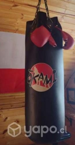 Saco boxeo cuero 1 metro