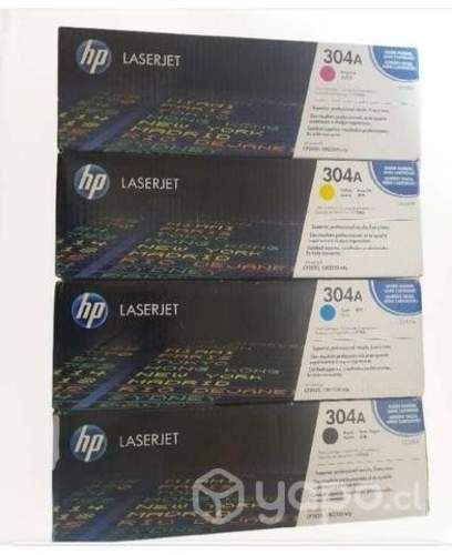 Toner Hp original, sellados, código 304, 4 colores