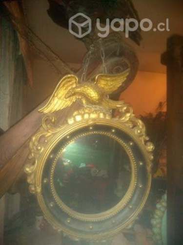 Antiguo Espejo metálico Romano decoración