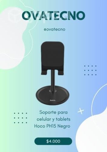 Soporte para celular y tablets Hoco PH15 Negro