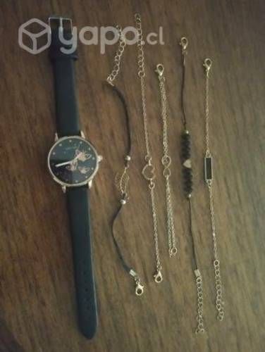 Reloj + pulseras nuevos a 8000