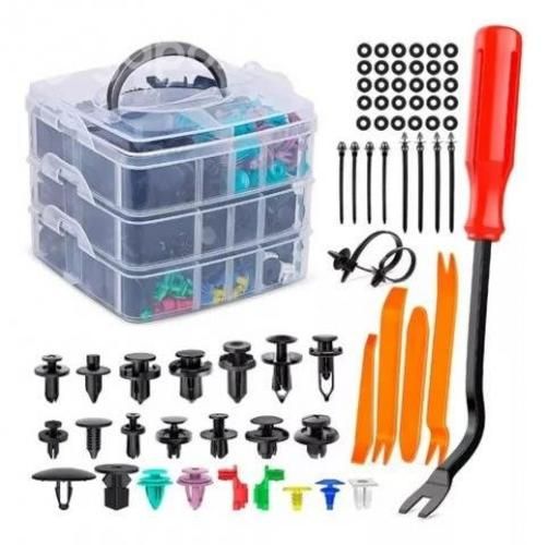 Kit 725 clip broche retencion plastico auto lata