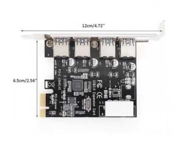 Tarjeta Pci-e Controladora Usb 3.0 4 Puertos Alta