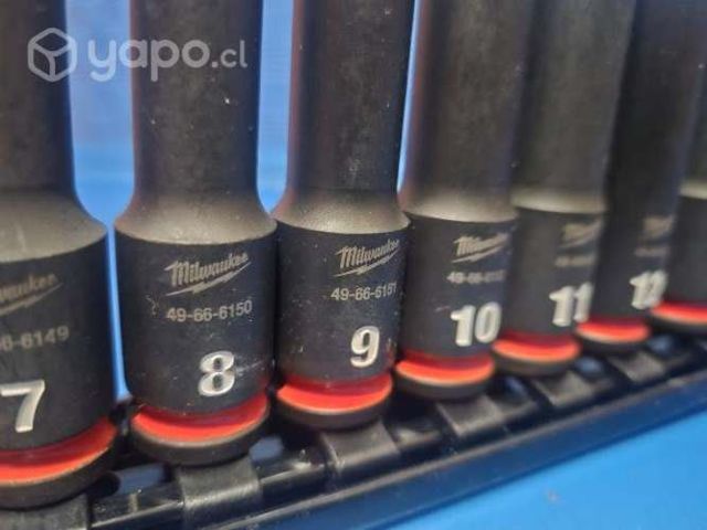 Milwaukee - Juego de dados hexagonales 1/2"