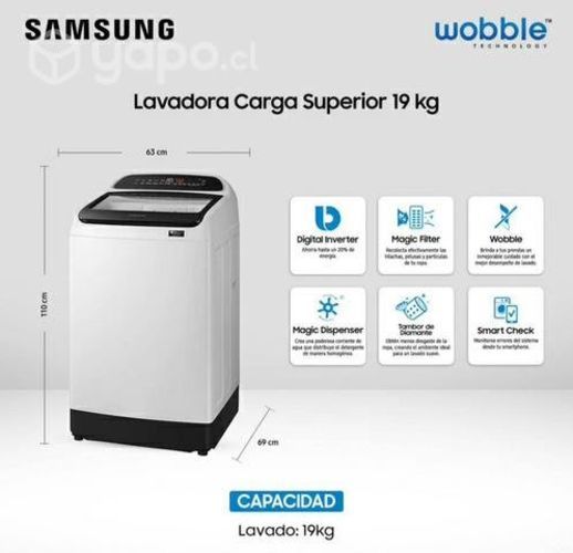 Lavadora Samsung 19 kilos