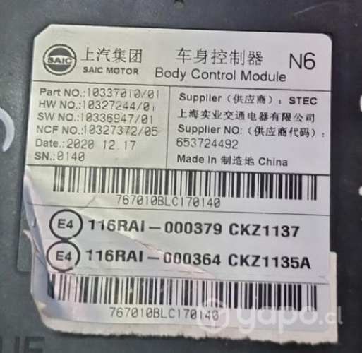 Modulo Bcm Mg Zs año 2019-2023