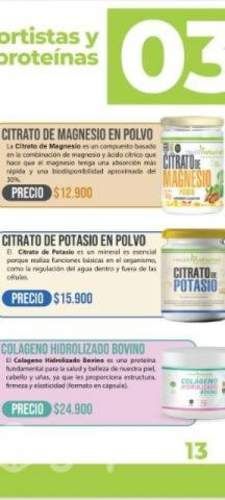 Citratos de magnesio y potasio