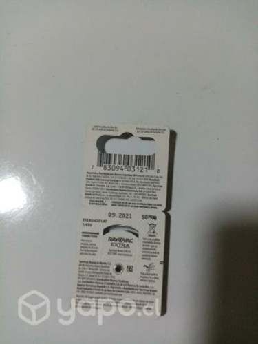 Pilas rayovac extra 312