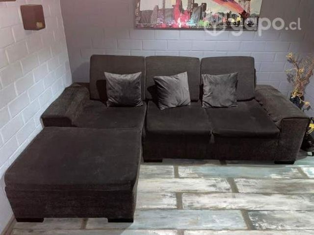Sillón L color gris oscuro