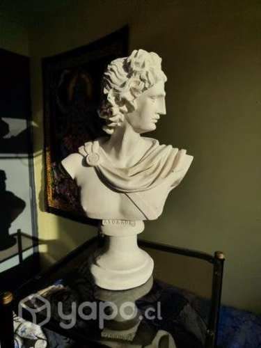 Busto figura griega Apolo 60 centímetros yeso