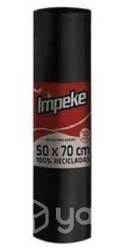 50 x 70 - bolsa de basura negra rollo - carga suav