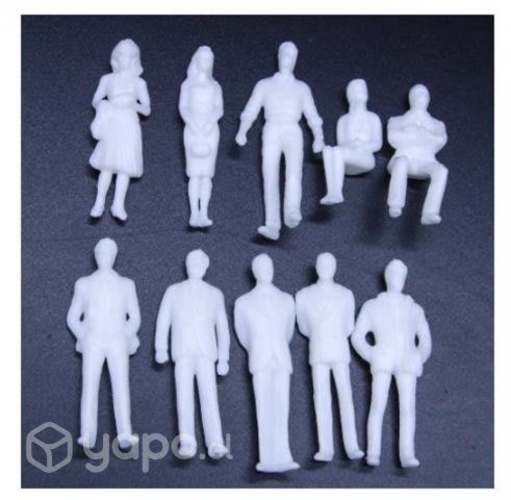 Figuras (20) Sin Pintar, Maqueta O Diorama De Tren