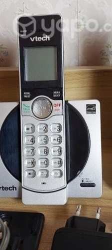 2 telefonos inalambricos con base bateria