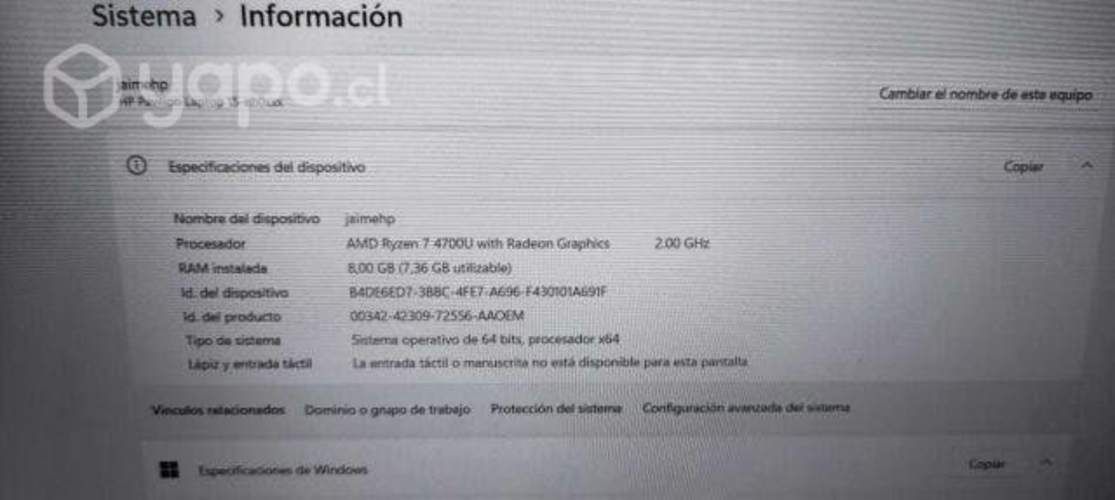 Notebook hp 15 2023 impecable
