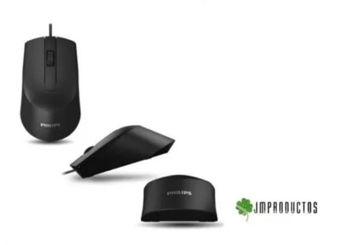 Mouse Philips Optico Usb Alambrico M104 Wired Negr