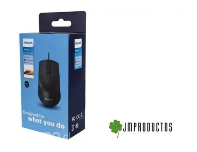 Mouse Philips Optico Usb Alambrico M104 Wired Negr