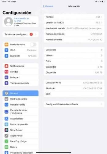 Apple iPad Pro 11&quot; (Wi-Fi , 2TB, M1) 3a Generación