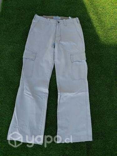 Pantalon cargo crema claro