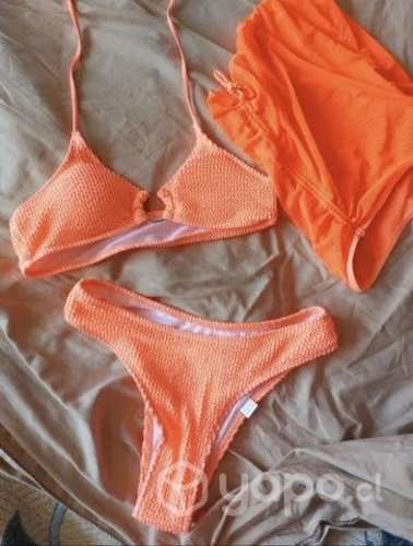 Bikini fosforescente naranjo talla M
