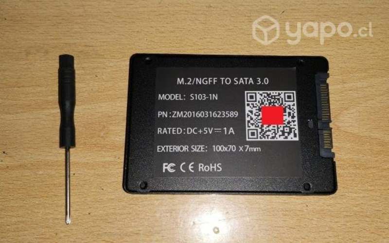 Benkeg S103-1N Adaptador M.2 SSD NGFF SATA Negro