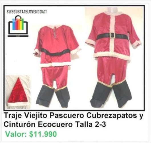 Disfraz de Viejito Pascuero con Cinturón Nuevo