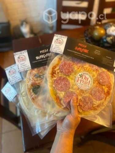 Pizzas congeladas y selladas al vacio