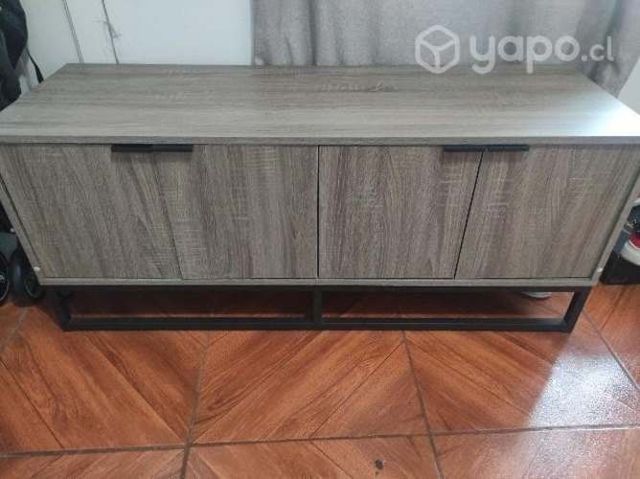 refrigerador, microondas y rack tv