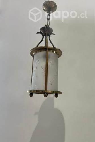Antigua lampara colgar bronce