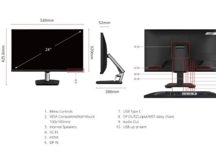 Monitor pantalla viewsonic td 2455 tactil