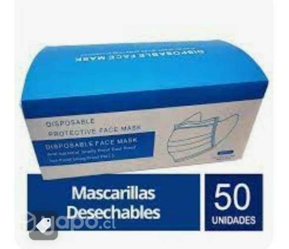 Mascarilla 3 pliegues con Elastico Desechable