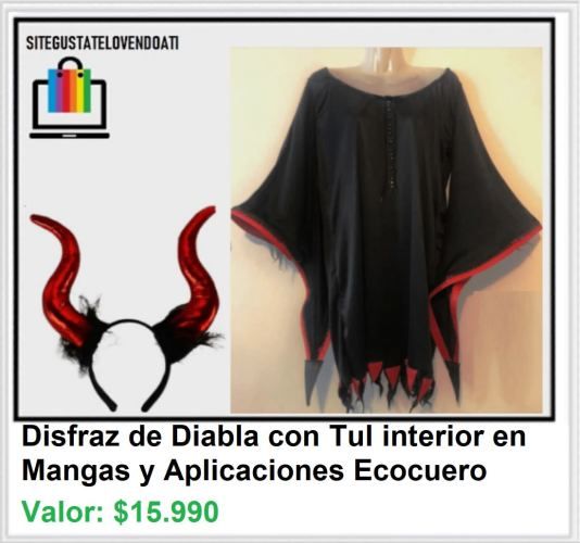 Disfraz de Diabla con Cintillo