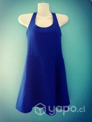 Vestido azul juvenil mujer