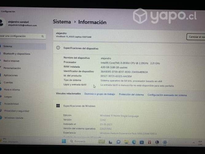 ASUS VIVO BOOK15 excelente estado