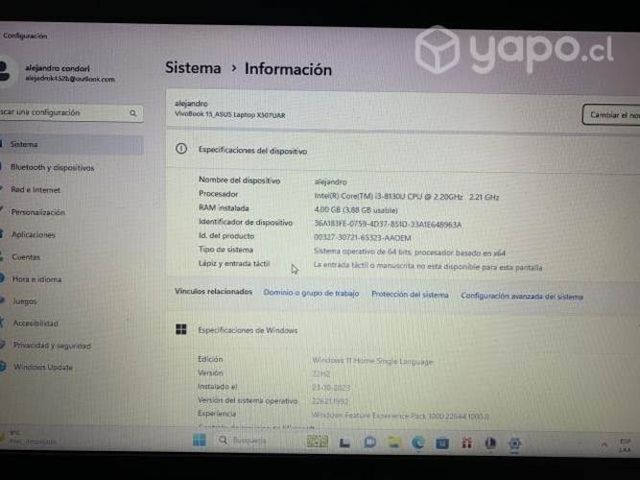 ASUS VIVO BOOK15 excelente estado