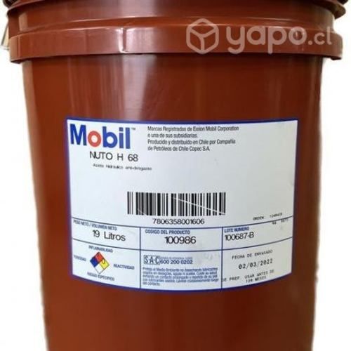 Aceite hidraulico mobil nuto h 68 19 lt