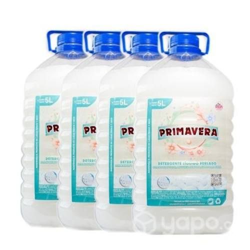 Pack 4 Detergente Líquido Primavera Blanco 5 lts